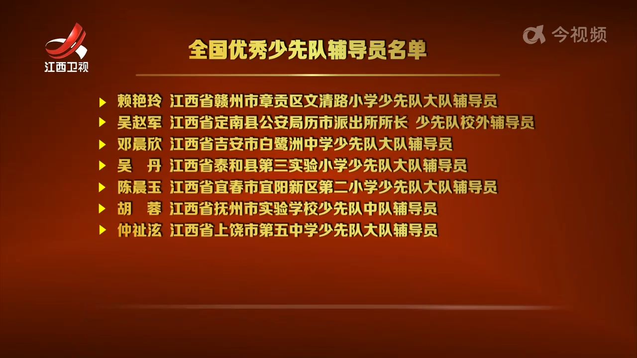 我省13人20集体获评全国优秀少先队辅导员和全国优秀少先队集体