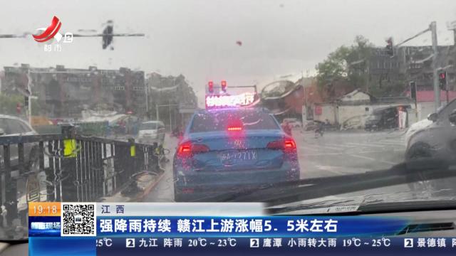 江西：强降雨持续 赣江上游涨幅5.5米左右