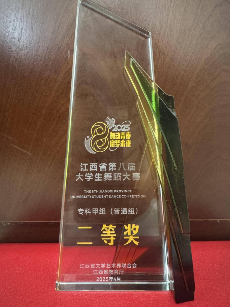 江西职业技术大学在江西省第八届大学生舞蹈大赛中荣获二等奖
