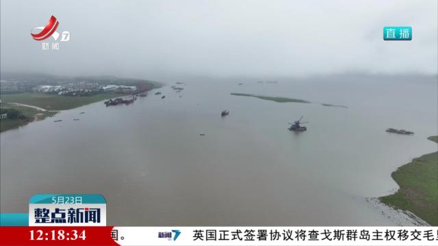 鄱阳湖水位今年首次突破12米枯水线