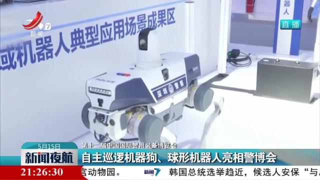 【第十二届中国国际警用装备博览会】自主巡逻机器狗、球形机器人亮相警博会