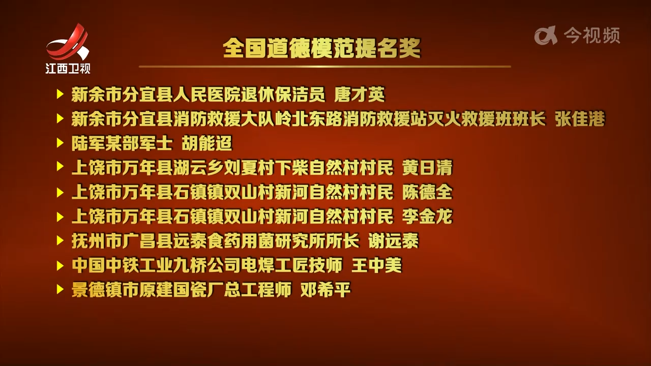 我省甘公荣、袁守根获评全国道德模范