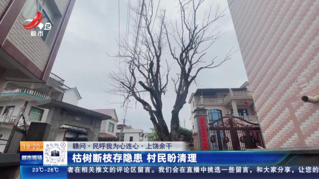 【赣问·民呼我为心连心】上饶余干：枯树断枝存隐患 村民盼清理