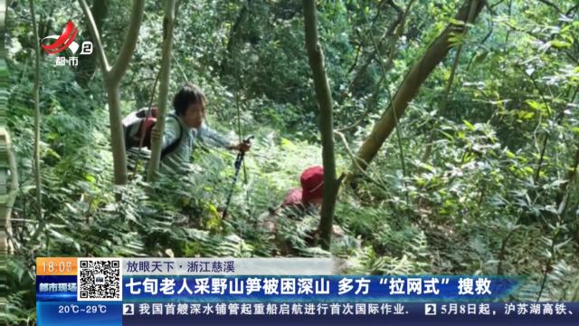 【放眼天下】浙江慈溪：七旬老人采野山笋被困深山 多方“拉网式”搜救