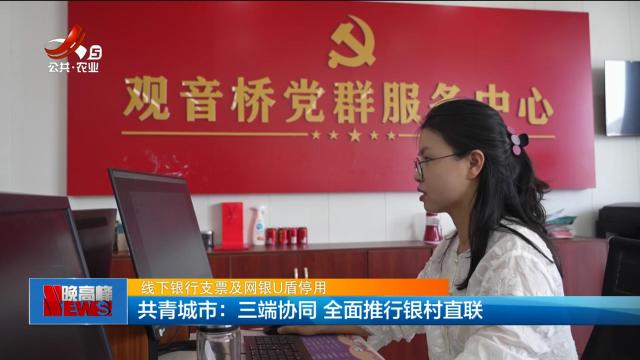 【线下银行支票及网银U盾停用】共青城市：三端协同 全面推行银村直联