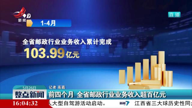 前四个月 全省邮政行业业务收入超百亿元