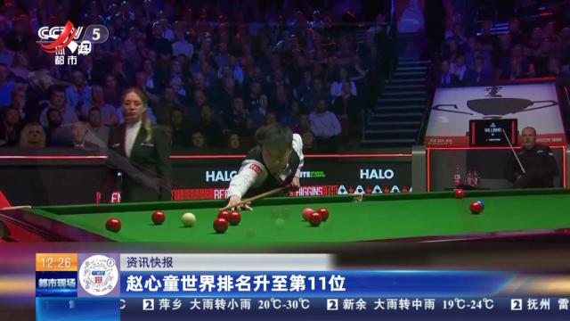 赵心童世界排名升至第11位
