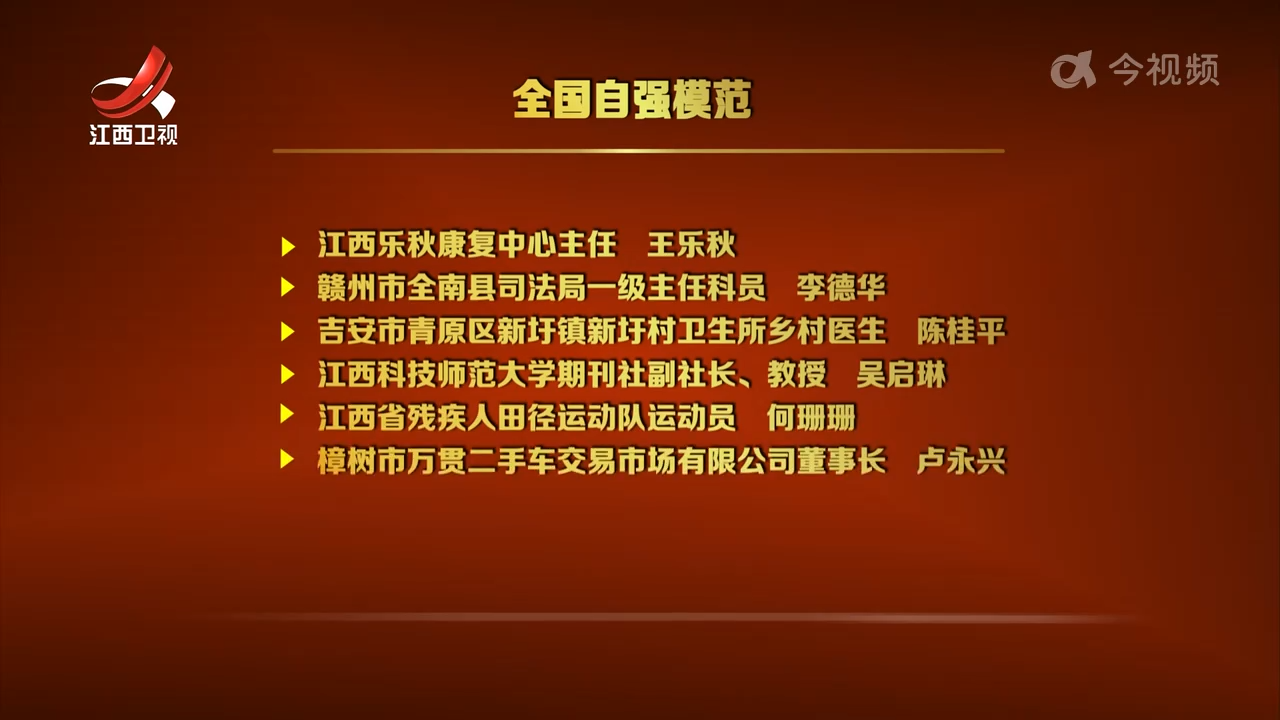 江西：6人获评全国自强模范 6集体2人获评助残先进