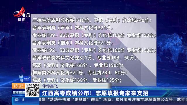 【伴你高飞】江西高考成绩公布！志愿填报专家来支招