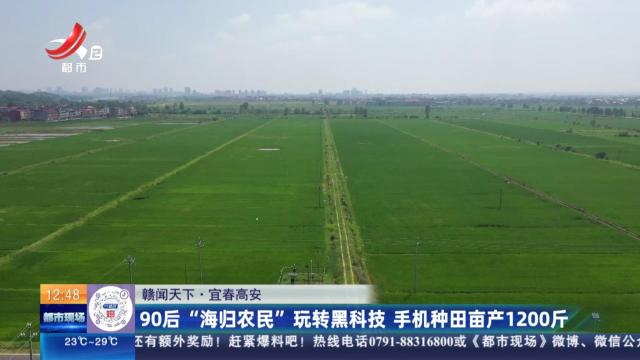 【赣闻天下】宜春高安：90后“海归农民”玩转黑科技 手机种田亩产1200斤