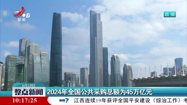 2024年全国公共采购总额为45万亿元