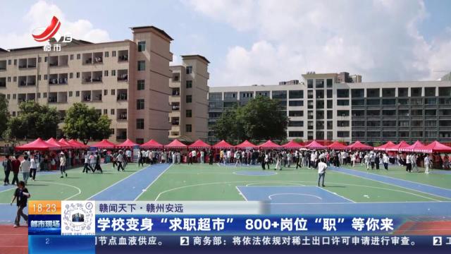 【赣闻天下】赣州安远：学校变身“求职超市” 800+岗位“职”等你来