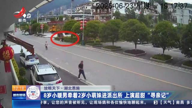 【放眼天下】湖北恩施：8岁小暖男牵着2岁小萌妹进派出所 上演超甜“寻亲记”