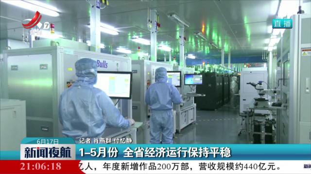 1-5月份 全省经济运行保持平稳