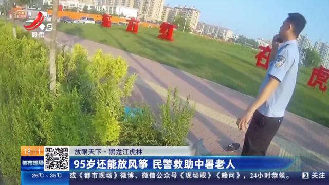 【放眼天下】黑龙江虎林：95岁还能放风筝 民警救助中暑老人