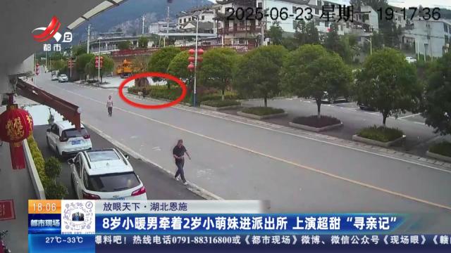 【放眼天下】湖北恩施：8岁小暖男牵着2岁小萌妹进派出所 上演超甜“寻亲记”