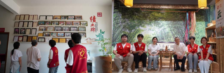 九江职业大学“万名大学生进千站”红砖志愿服务队竹影摇曳处，非遗绽芳华