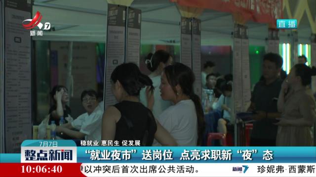 【稳就业 惠民生 促发展】“就业夜市”送岗位 点亮求职新“夜”态