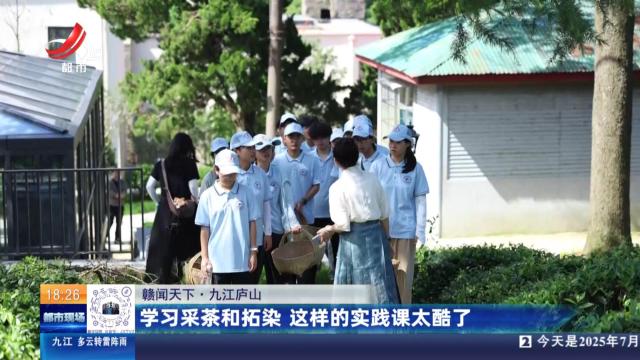 【赣闻天下】九江庐山：学习采茶和拓染 这样的实践课太酷了