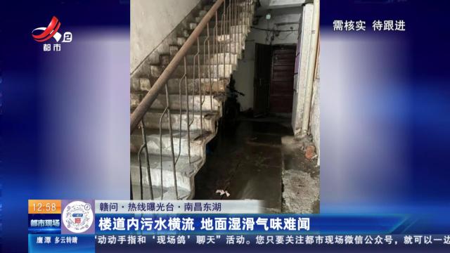 【赣问·热线曝光台】南昌东湖：楼道内污水横流 地面湿滑气味难闻