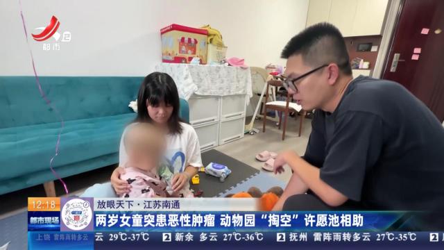 【放眼天下】江苏南通：两岁女童突患恶性肿瘤 动物园“掏空”许愿池相助