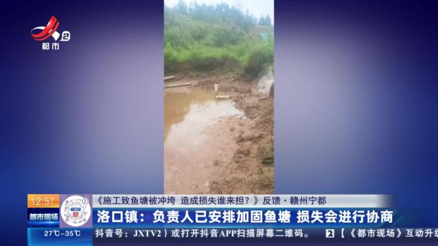 【《施工致鱼塘被冲垮 造成损失谁来担？》反馈·赣州宁都】洛口镇：负责人已安排加固鱼塘 损失会进行协商