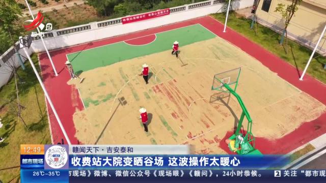 【赣闻天下】吉安泰和：收费站大院变晒谷场 这波操作太暖心