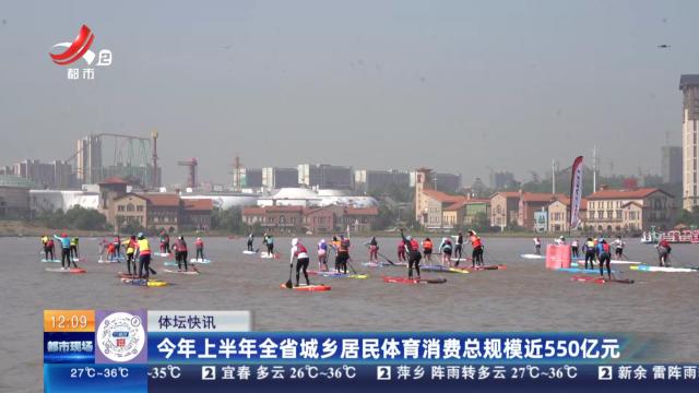 今年上半年全省城乡居民体育消费总规模近550亿元