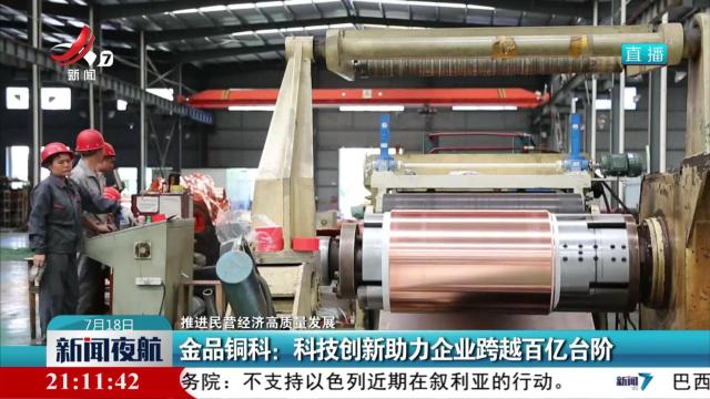 【推进民营经济高质量发展】金品铜科：科技创新助力企业跨越百亿台阶