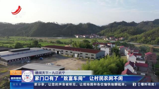 【赣闻天下】九江武宁：家门口有了“致富车间” 让村民农闲不闲