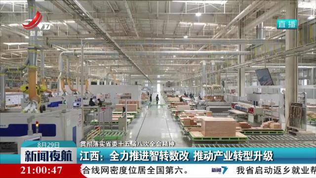 【贯彻落实省委十五届八次全会精神】江西：全力推进智转数改 推动产业转型升级