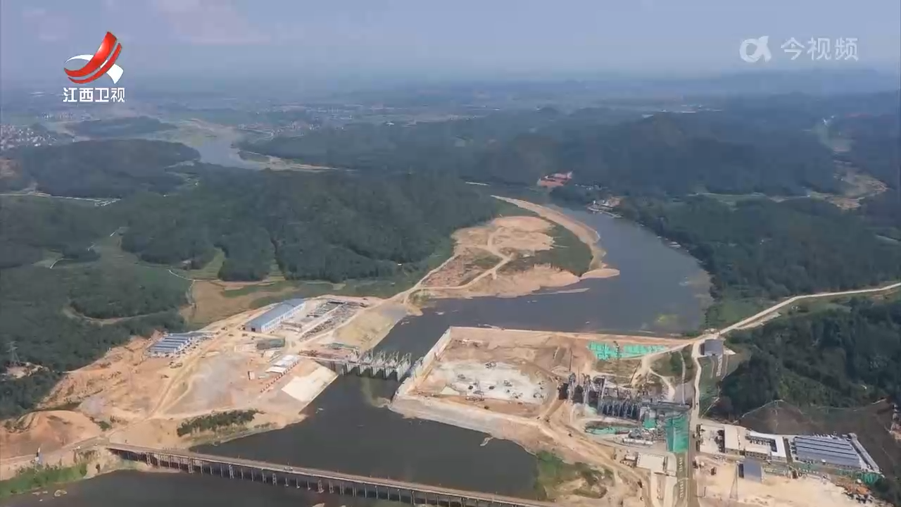 乐平水利枢纽工程二期泄水闸首仓混凝土今天浇筑