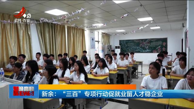 新余：“三百”专项行动促就业留人才稳企业