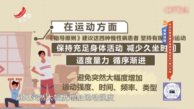 健康提醒：高血压患者建议每周有氧运动150到300分钟