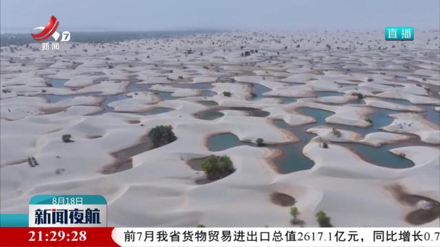 新疆塔克拉玛干沙漠：黄沙拥碧水