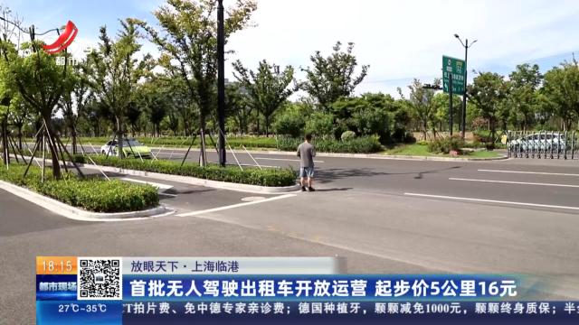 【放眼天下】上海临港：首批无人驾驶出租车开放运营 起步价5公里16元