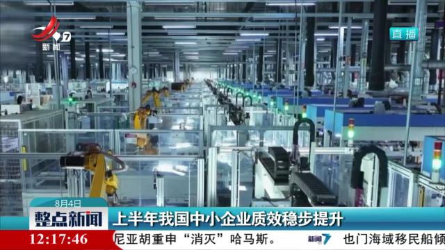 上半年我国中小企业质效稳步提升