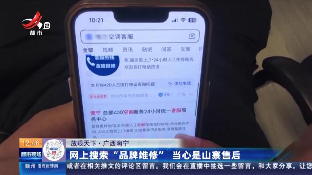 【放眼天下】广西南宁：网上搜索“品牌维修” 当心是山寨售后