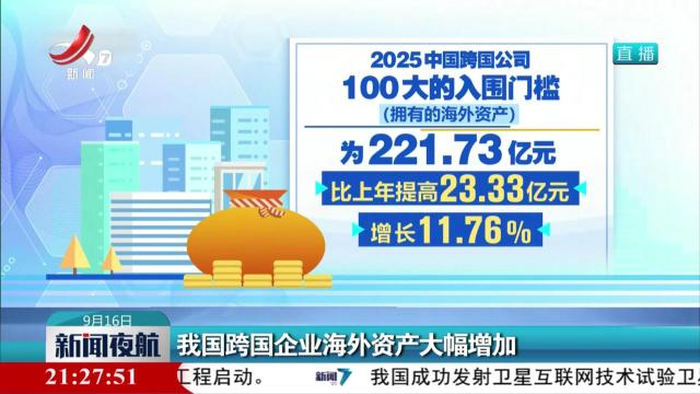 我国跨国企业海外资产大幅增加