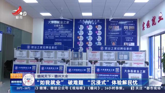【赣闻天下】赣州大余：“如我就业”破难题 “沉浸式”体验解民忧