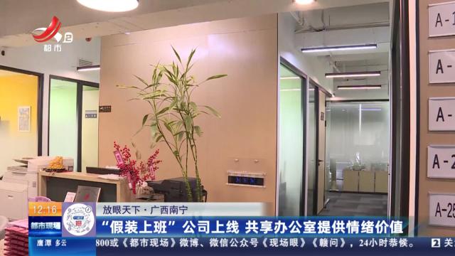 【放眼天下】广西南宁：“假装上班”公司上线 共享办公室提供情绪价值