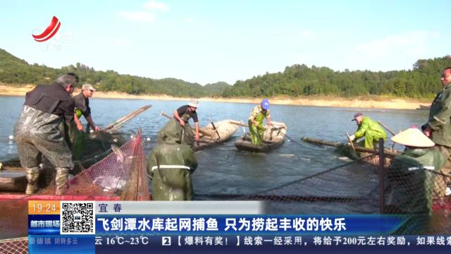 宜春：飞剑潭水库起网捕鱼 只为捞起丰收的快乐