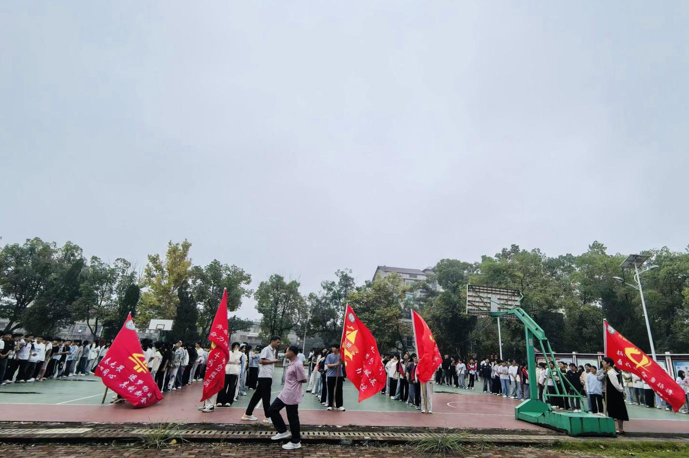 阳光运动绽活力，快乐课间助成长——乐安四中开展大课间跑操活动