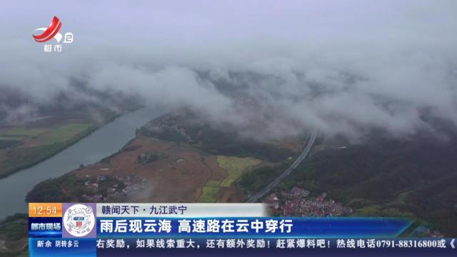 【赣闻天下】九江武宁：雨后现云海 高速路在云中穿行