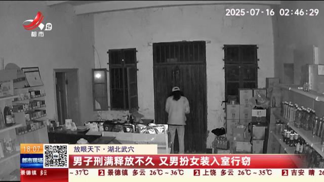【放眼天下】湖北武穴：男子刑满释放不久 又男扮女装入室行窃