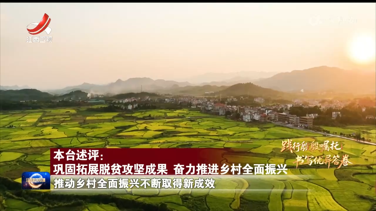 【践行殷殷嘱托 书写优异答卷】本台述评：巩固拓展脱贫攻坚成果 奋力推进乡村全面振兴