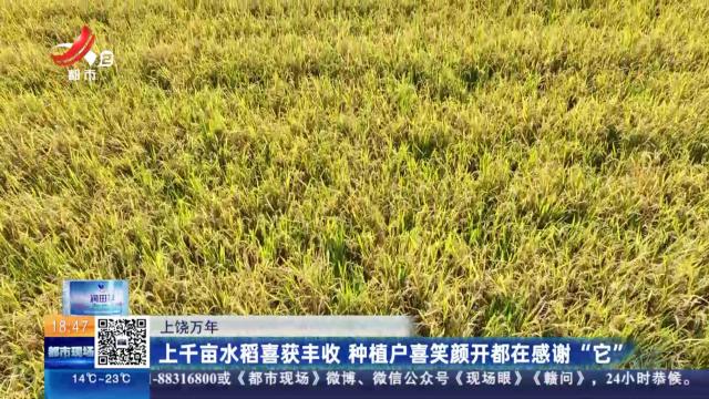 上饶万年：上千亩水稻喜获丰收 种植户喜笑颜开都在感谢“它”