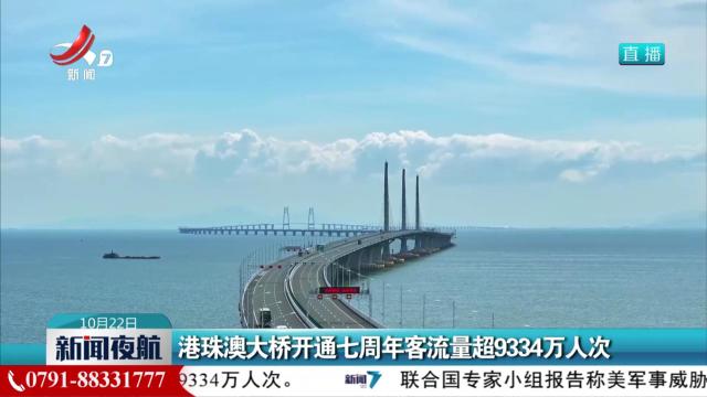 港珠澳大桥开通七周年客流量超9334万人次