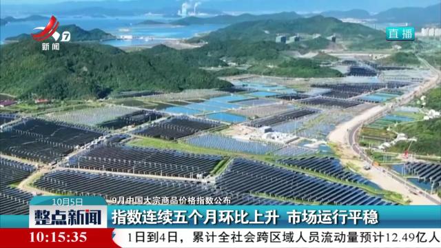 【9月中国大宗商品价格指数公布】指数连续五个月环比上升 市场运行平稳