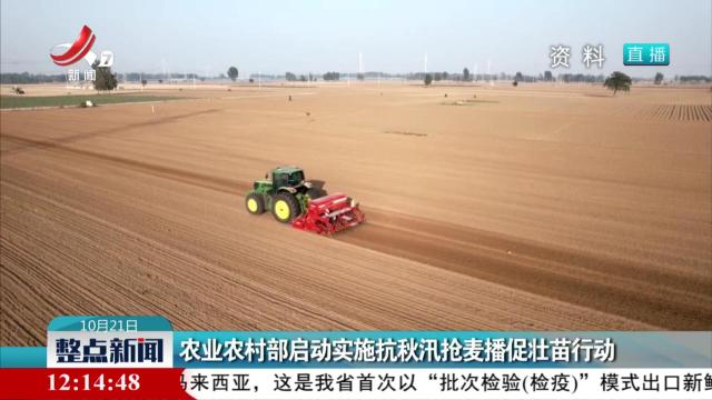 农业农村部启动实施抗秋汛抢麦播促壮苗行动